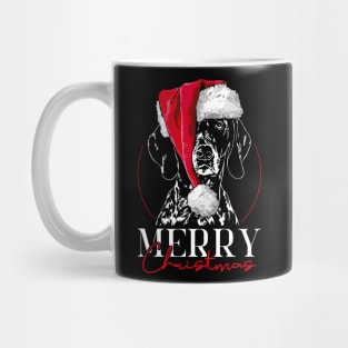 Santa German Shorthaired Pointer Merry Christmas dog Mug